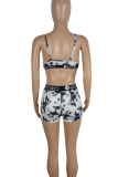Sexy Print Spaghetti Strap Sleeveless Two Pieces