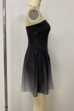 Sexy Gradient Strapless A Line Dresses