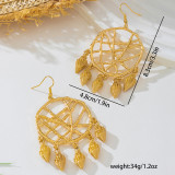 Casual Vacation Solid Color Hollow Out Earrings