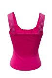 Sexy Solid Color Hot Drill Square Neck Tops