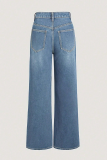 Casual Solid Color Mid Waist Straight Denim Jeans
