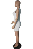 Fashion Casual Solid Basic V Neck Short Sleeve Skinny Romper