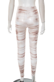 Sexy Print Skinny Mid Waist Conventional Full Print Bottoms
