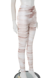 Sexy Print Skinny Mid Waist Conventional Full Print Bottoms
