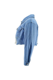 Casual Solid Color Buckle Turndown Collar Plus Size Overcoat