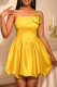 Sexy Solid Color Flower Shape Spaghetti Strap A Line Dresses