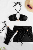Sexy Solid Color Metal Accessories Trim 3 Piece Sets