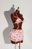 Sexy Print Backless 3 Piece Sets