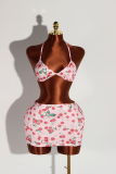 Sexy Print Backless 3 Piece Sets