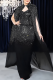 Elegant Solid Color Hot Drill Mandarin Collar Long Dresses