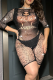 Sexy Solid Color Ripped Lingerie