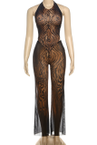 Casual Print Patchwork O Neck Sleeveless Two Pieces