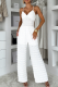 Sexy Solid Color Patchwork Spaghetti Strap Loose Jumpsuits