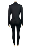Casual Zipper Zipper Collar Long Sleeve Three Pieces