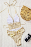 Sexy Solid Color Backless Swimwears