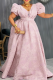 Celebrities Solid Color With Belt V Neck Long Plus Size Dresses