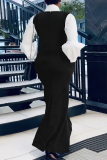 Casual Solid Color Pocket Strap Plus Size Dresses