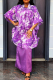 Casual Print Draw String Cardigan Collar Plus Size Two Pieces
