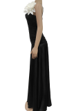 Sexy Solid Color Backless Spaghetti Strap Long Dresses