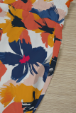 Casual Print Draw String Loose Conventional Full Print Bottoms