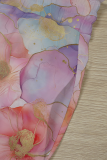 Casual Print Draw String Loose Conventional Full Print Bottoms
