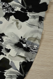 Casual Print Draw String Loose Conventional Full Print Bottoms