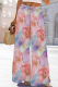Casual Print Draw String Loose Conventional Full Print Bottoms