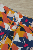 Casual Print Draw String Loose Conventional Full Print Bottoms