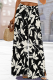 Casual Print Draw String Loose Mid Waist Conventional Full Print Bottoms
