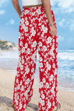 Casual Print Patchwork Loose Wide Leg Full Print Bottoms