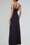 Sexy Solid Color High Slit Spaghetti Strap Long Dresses