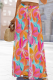 Casual Print Draw String Loose Mid Waist Conventional Full Print Bottoms
