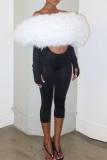 Sexy Solid Color Hollow Out Off Shoulder Skinny Jumpsuits