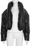 Casual Solid Color Patchwork Turndown Collar Outerwear