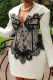 Sexy Lace Contrast V Neck Wrapped Skirt Dresses