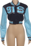 Casual Letters Contrast Outerwear