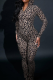 Casual Print Zipper Hooded Long Sleeve Two Pieces