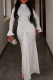 Elegant Solid Color Strap Design O Neck Long Dresses