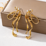 Daily Bow Hollow Out Earrings
