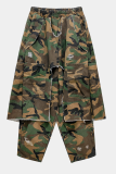 Casual Camouflage Print Pocket Harlan Full Print Bottoms