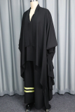Casual Stripe Contrast V Neck Long Sleeve Two Pieces