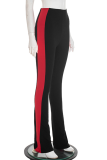 Casual Contrast Bodycon Conventional Patchwork Bottoms