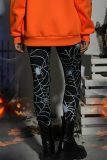 Casual Print Patchwork Skinny Conventional Full Print Bottoms