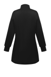 Casual Solid Color Zipper Zipper Collar Straight Dresses