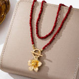 Daily Flowers Pearls Decor Necklaces