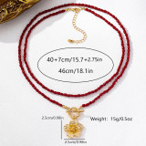 Daily Flowers Pearls Decor Necklaces