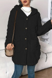 Casual Solid Color Pocket Cardigan Collar Outerwear