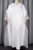 Casual Solid Color Sequins V Neck Long Dresses