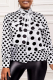 Casual Polka Dot Strap Design O Neck Plus Size Tops