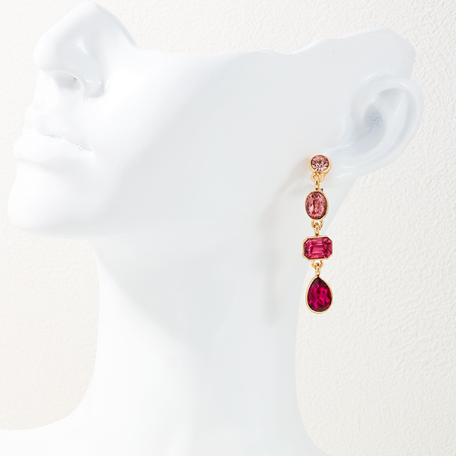 Daily Gradient Glass Rhinestones Earrings